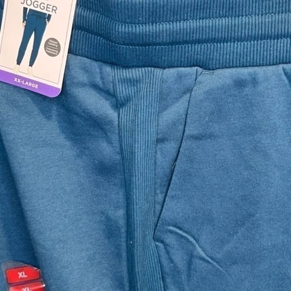 NWT - MEMBERS MARK XXL TEAL JOGGER ~ front pockets w/ drawstring & elastic waist - Picture 7 of 11